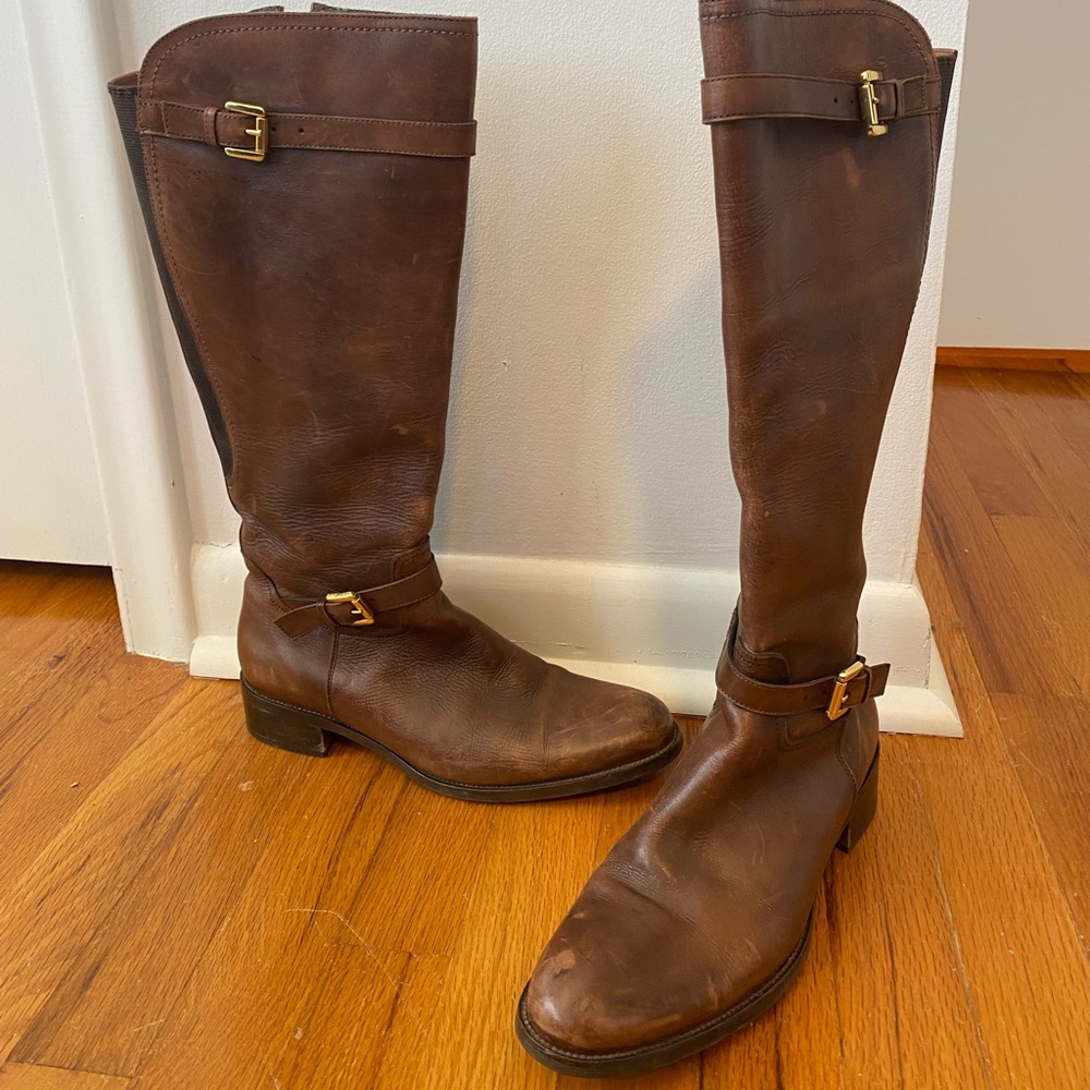 Leather boots